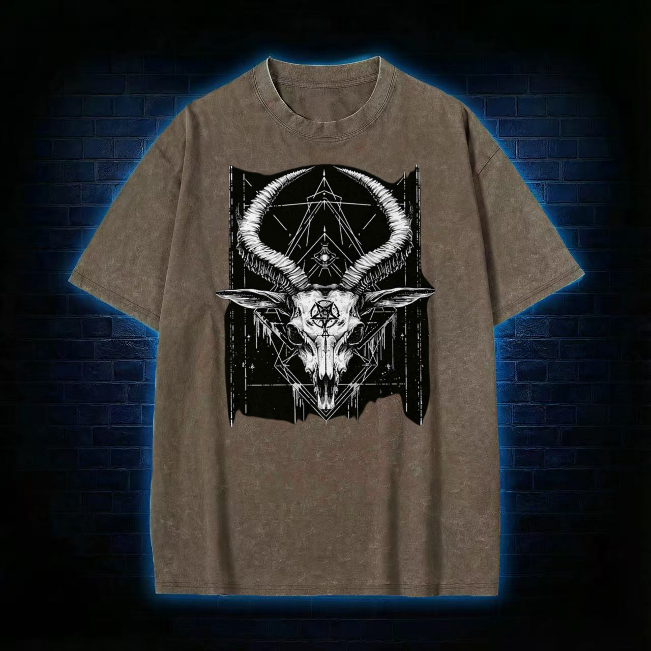 Baphomet Occult Washed T-shirt