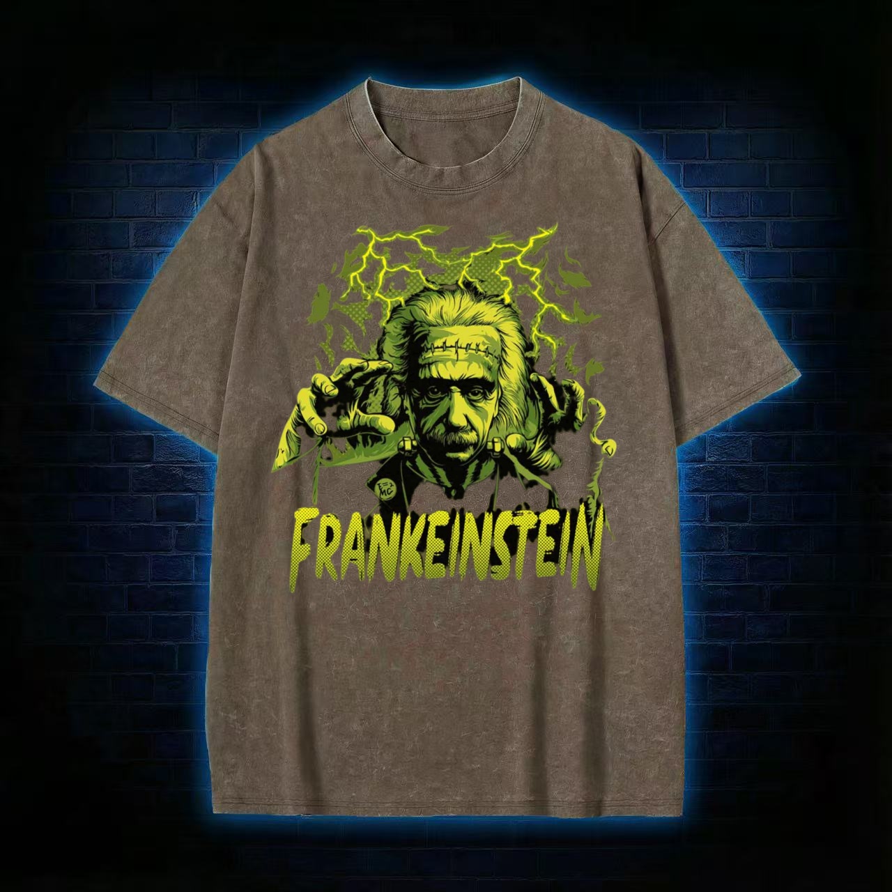 "Frankeinstein" Mad Scientist Monster Mash Washed T-shirt