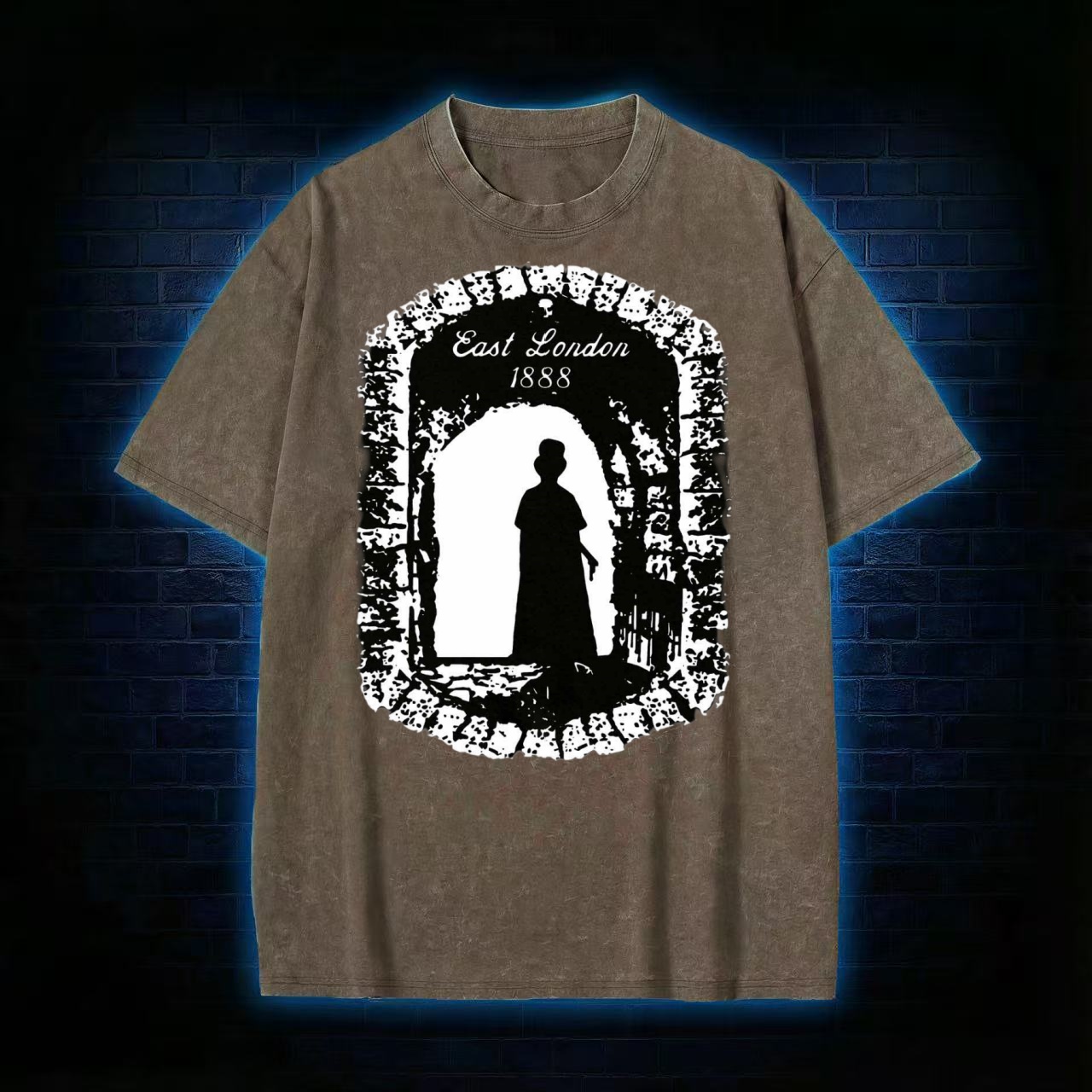 East London 1888 Jack The Ripper Washed T-shirt