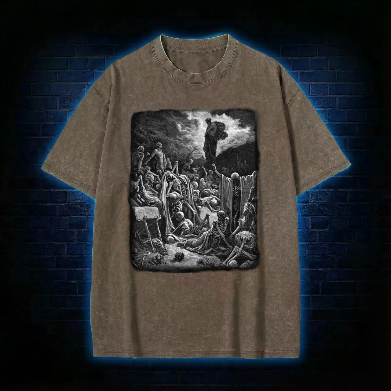The Vision Of The Valley Of Dry Bones Art Washed T-shirt