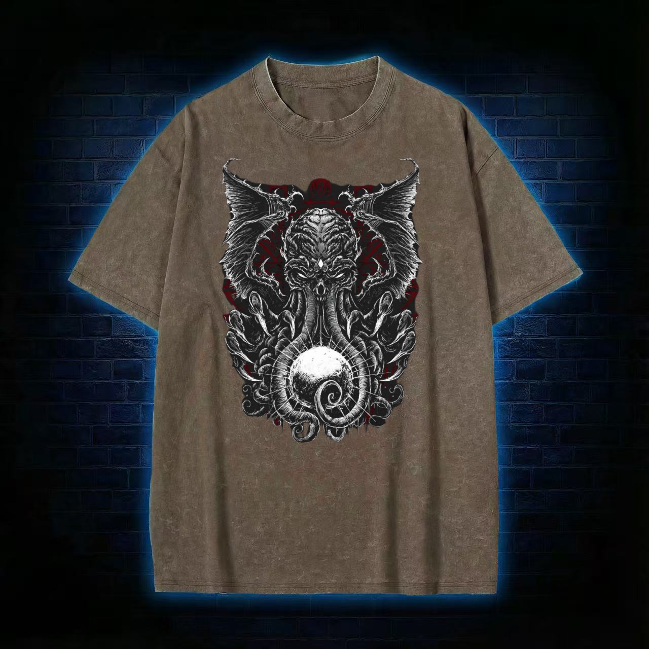 Cthulhu Cosmic Horror Washed T-shirt