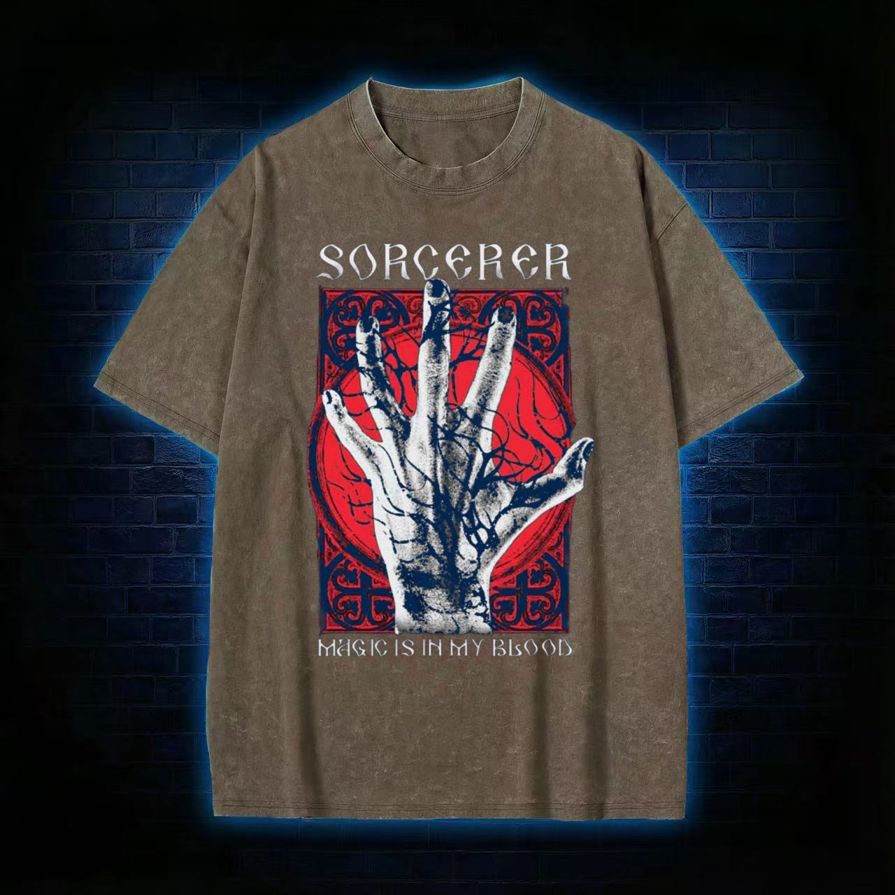 "Sorcerer: Magic Is In My Blood" Washed T-shirt
