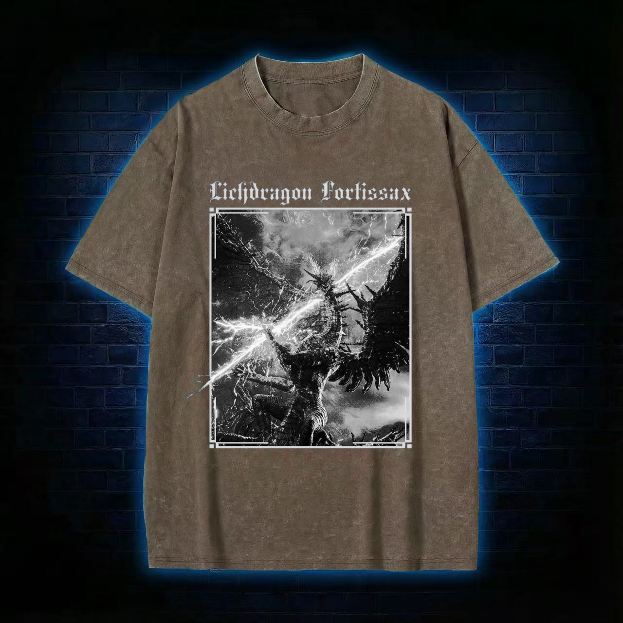 Lichdragon Fortissax Elden Ring Washed T-shirt