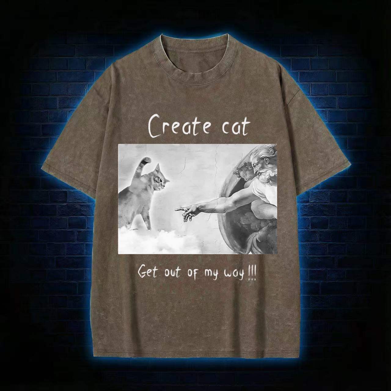 Create Cat Washed T-shirt