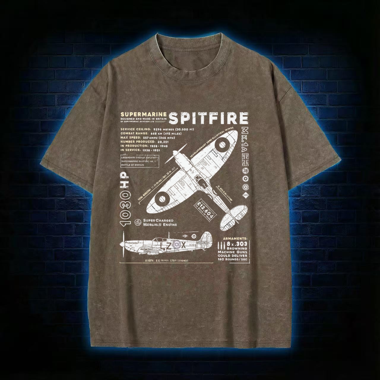 Royal Air Force Marlin Figher Washed T-shirt