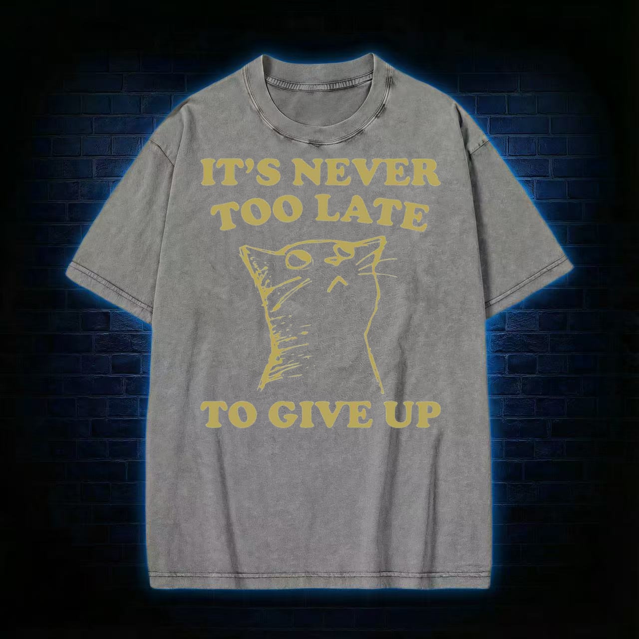t's Never Too Late To Give Up Washed T-shirt
