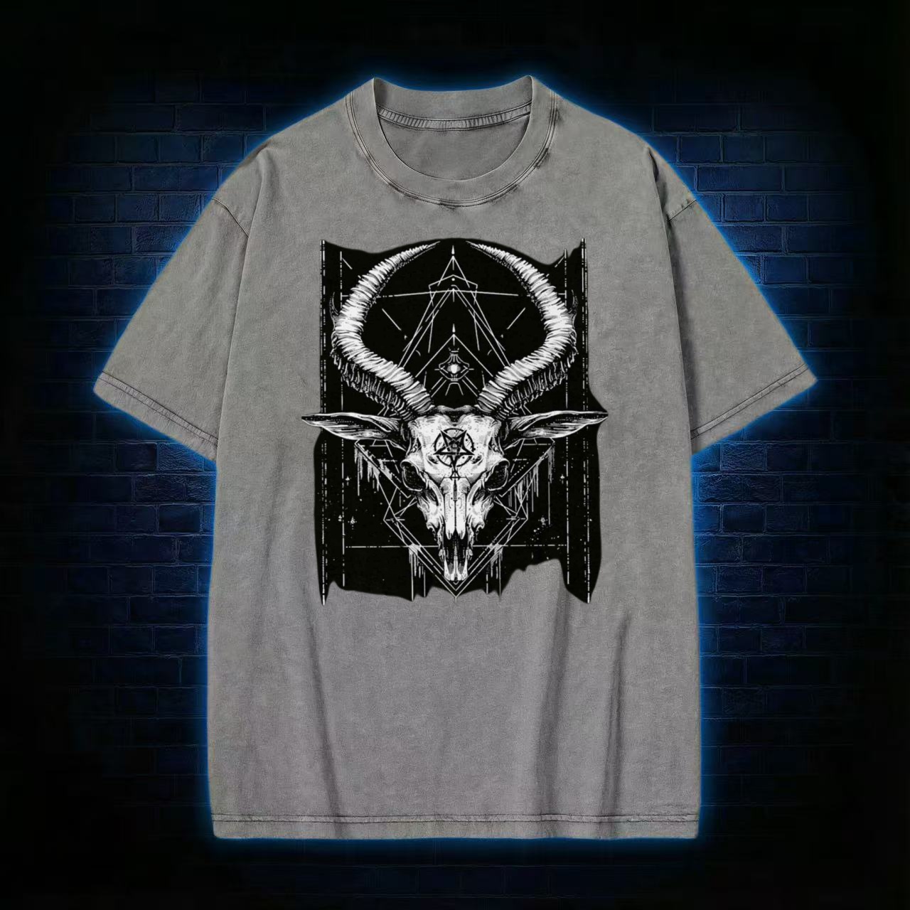 Baphomet Occult Washed T-shirt