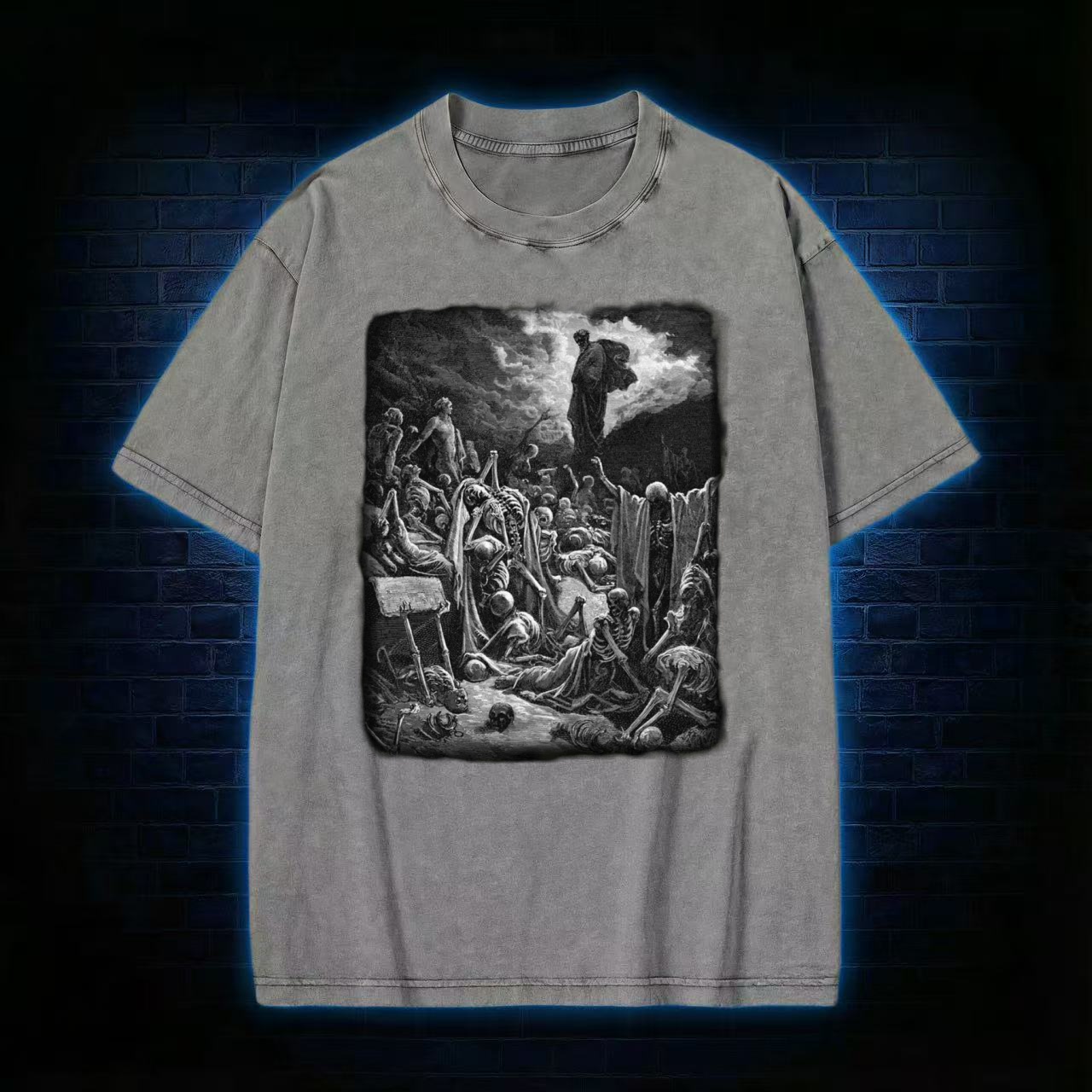 The Vision Of The Valley Of Dry Bones Art Washed T-shirt