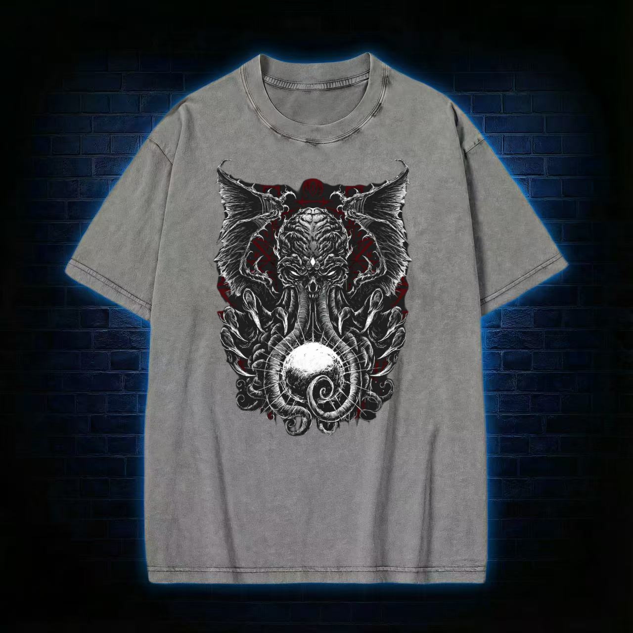 Cthulhu Cosmic Horror Washed T-shirt