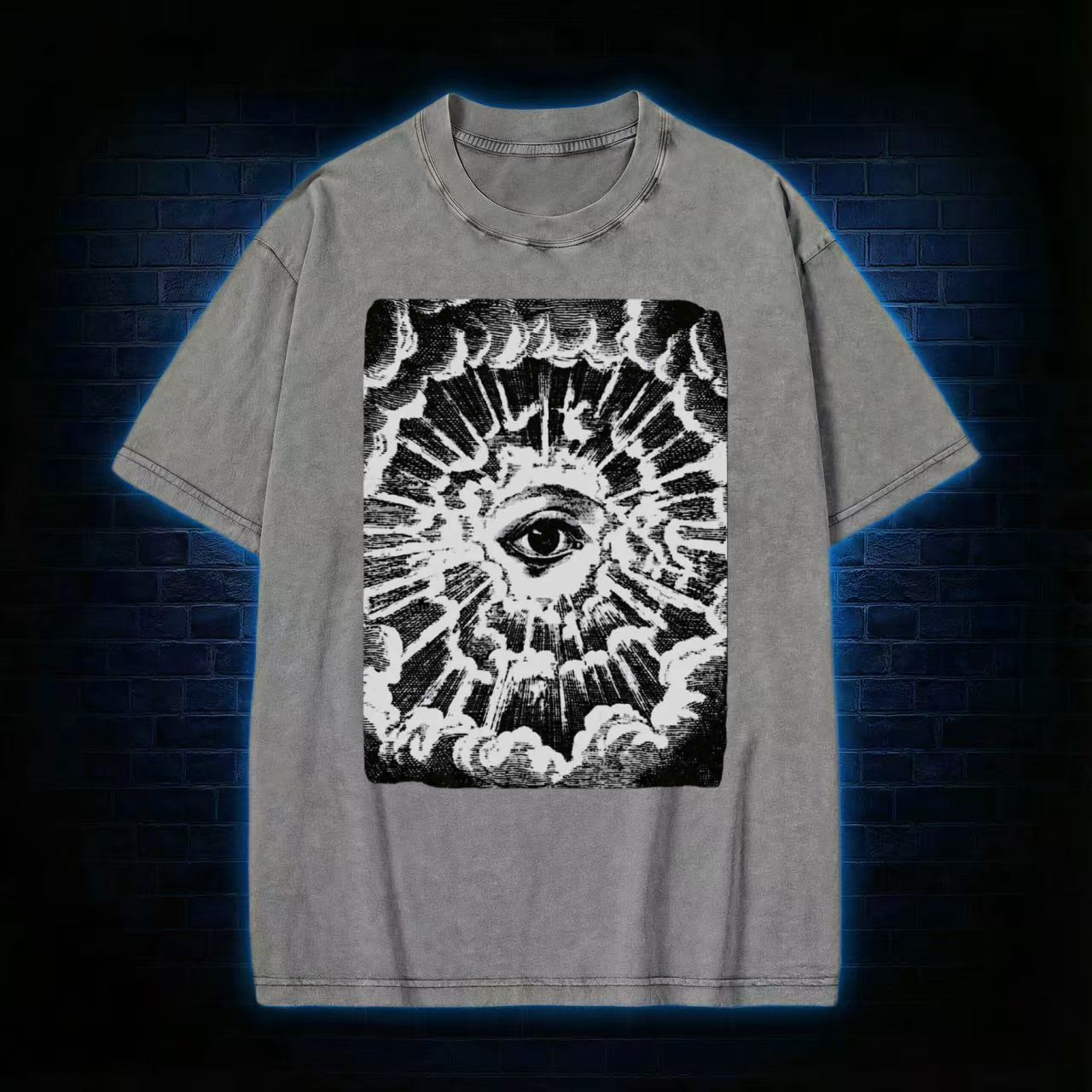 All-Seeing Eye Occult Graphic Washed T-shirt