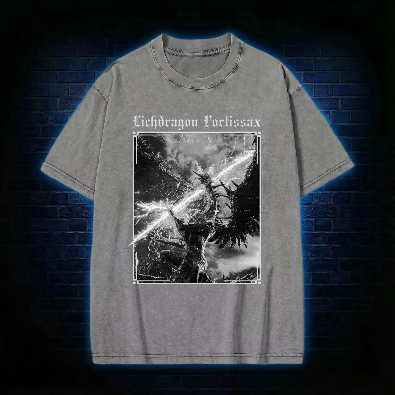 Lichdragon Fortissax Elden Ring Washed T-shirt