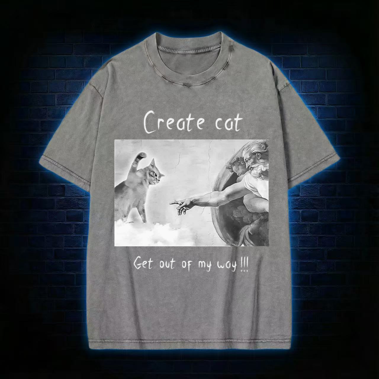Create Cat Washed T-shirt