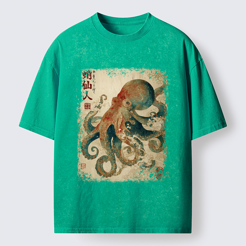  Tentacles of Wisdom Washed T-Shirt