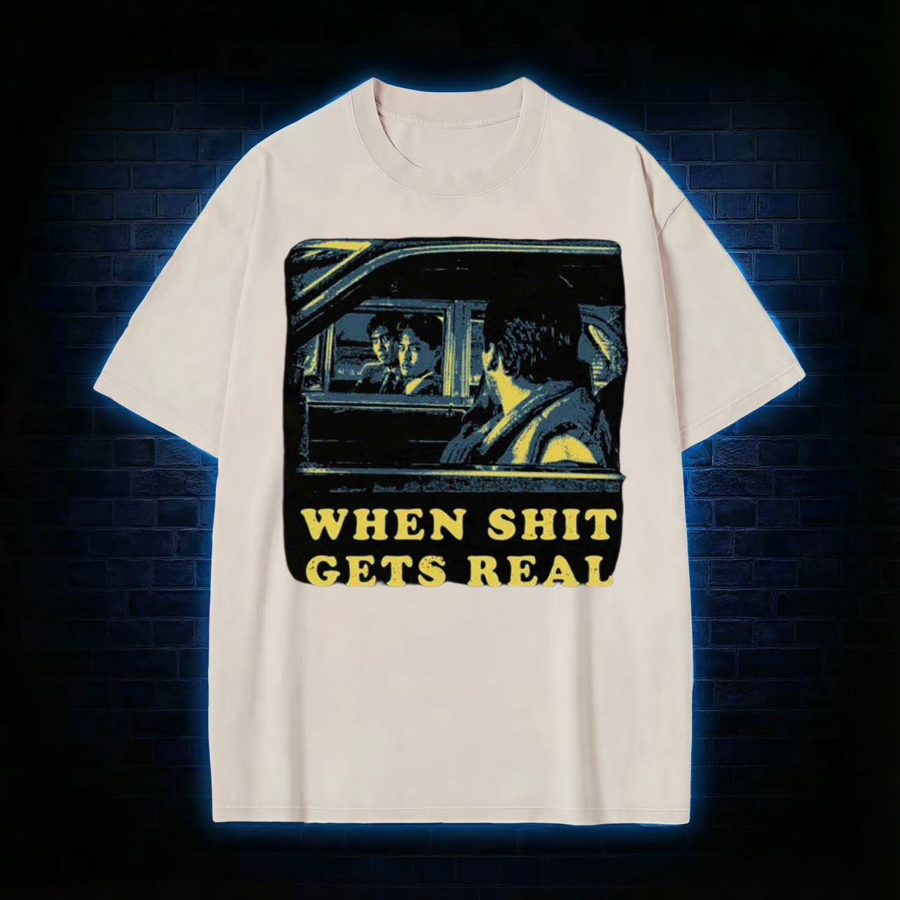 When Shit Gets Real Washed T-shirt