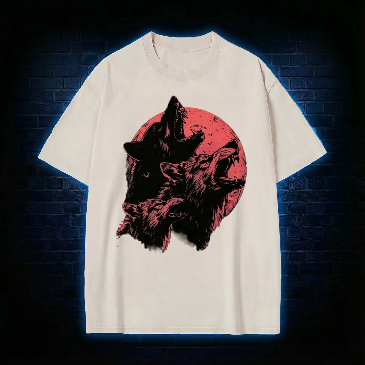 Horror Wolf Washed T-shirt