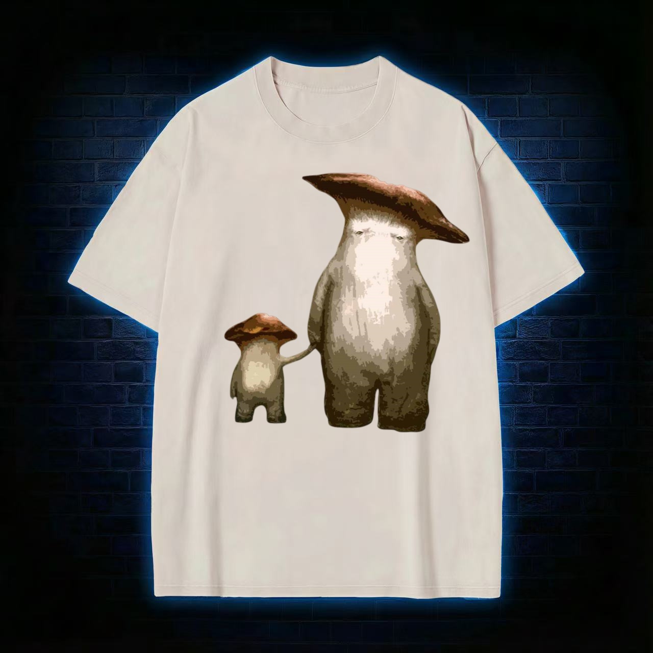 Mushroom Parent & Child Duo Graphic Washed T-shirt