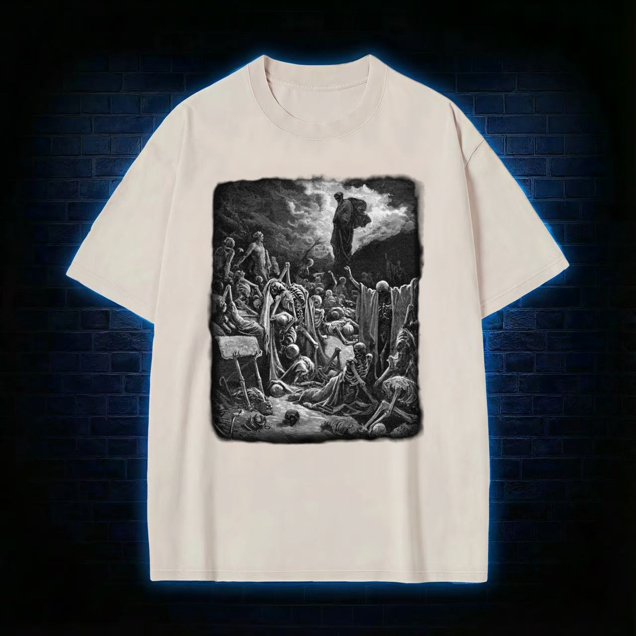 The Vision Of The Valley Of Dry Bones Art Washed T-shirt