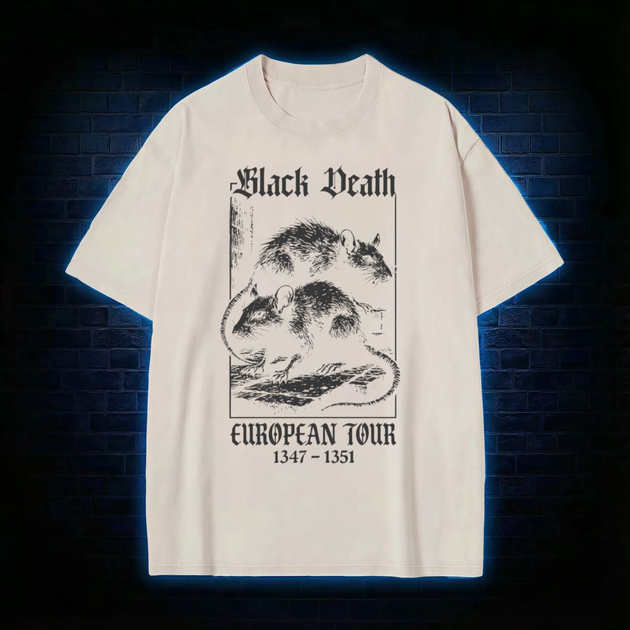 Black Death European Tour 1347-1351 Metal Washed T-shirt