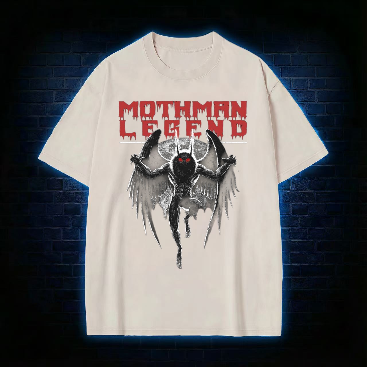Mothman Legend Horror Washed T-shirt