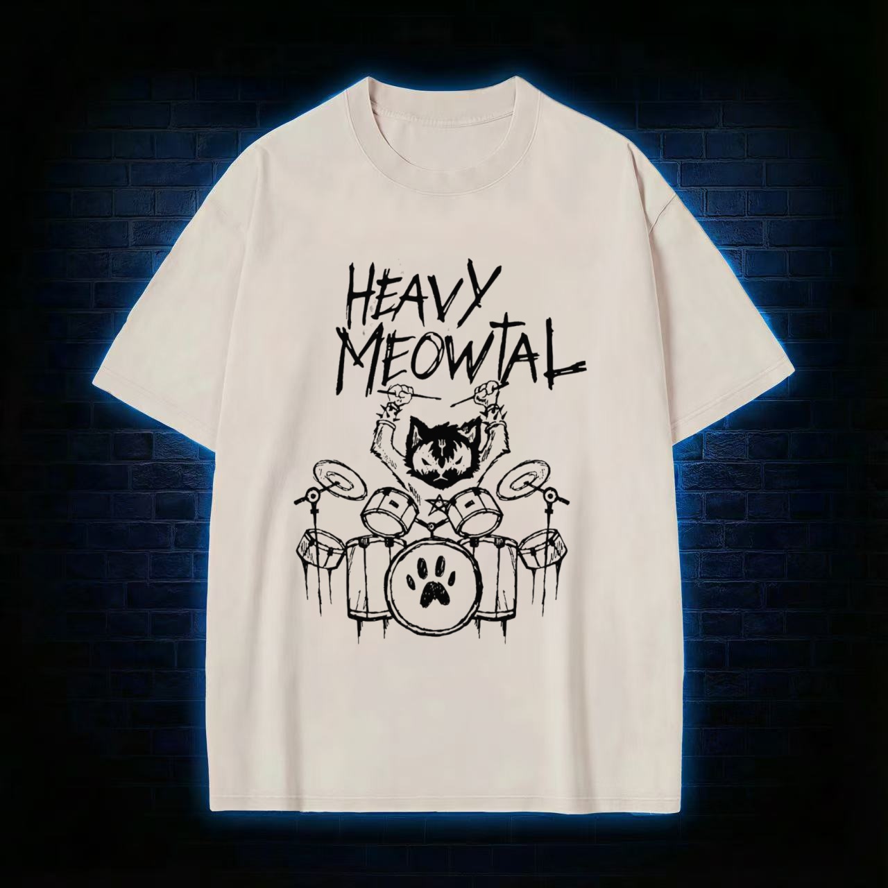 Heavy Meowtal Washed T-shirt