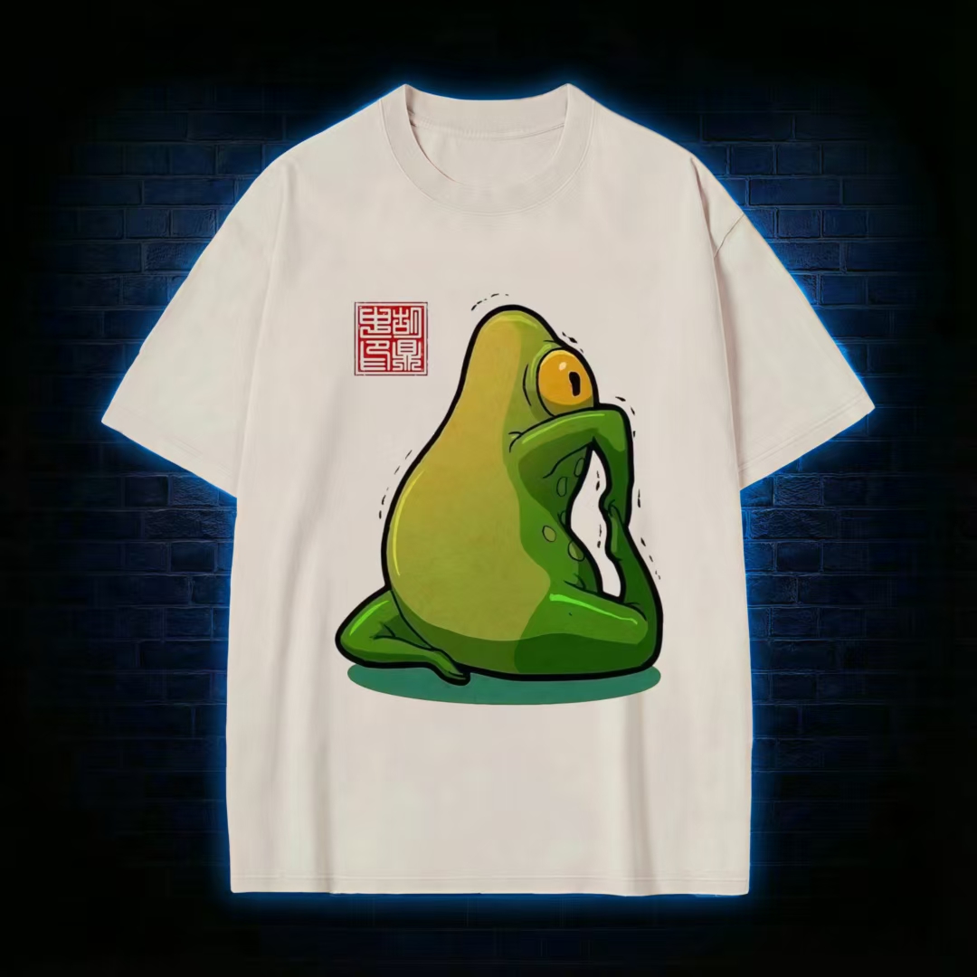 Zen Frog Yoga Washed T-shirt