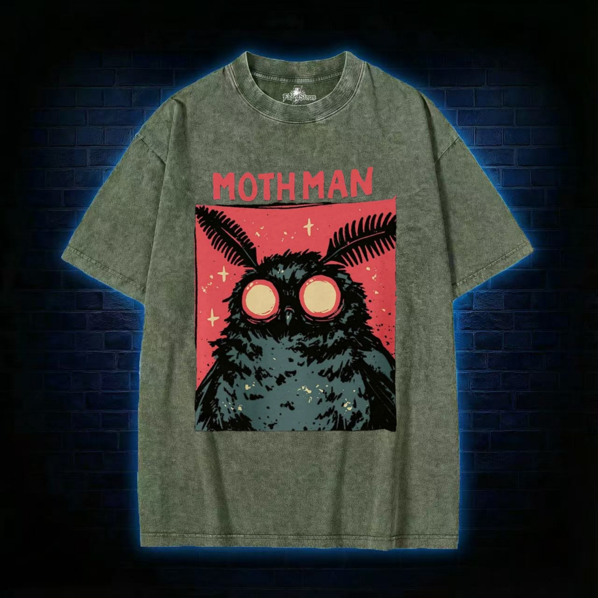Cryptid Mothman Washed T-shirt