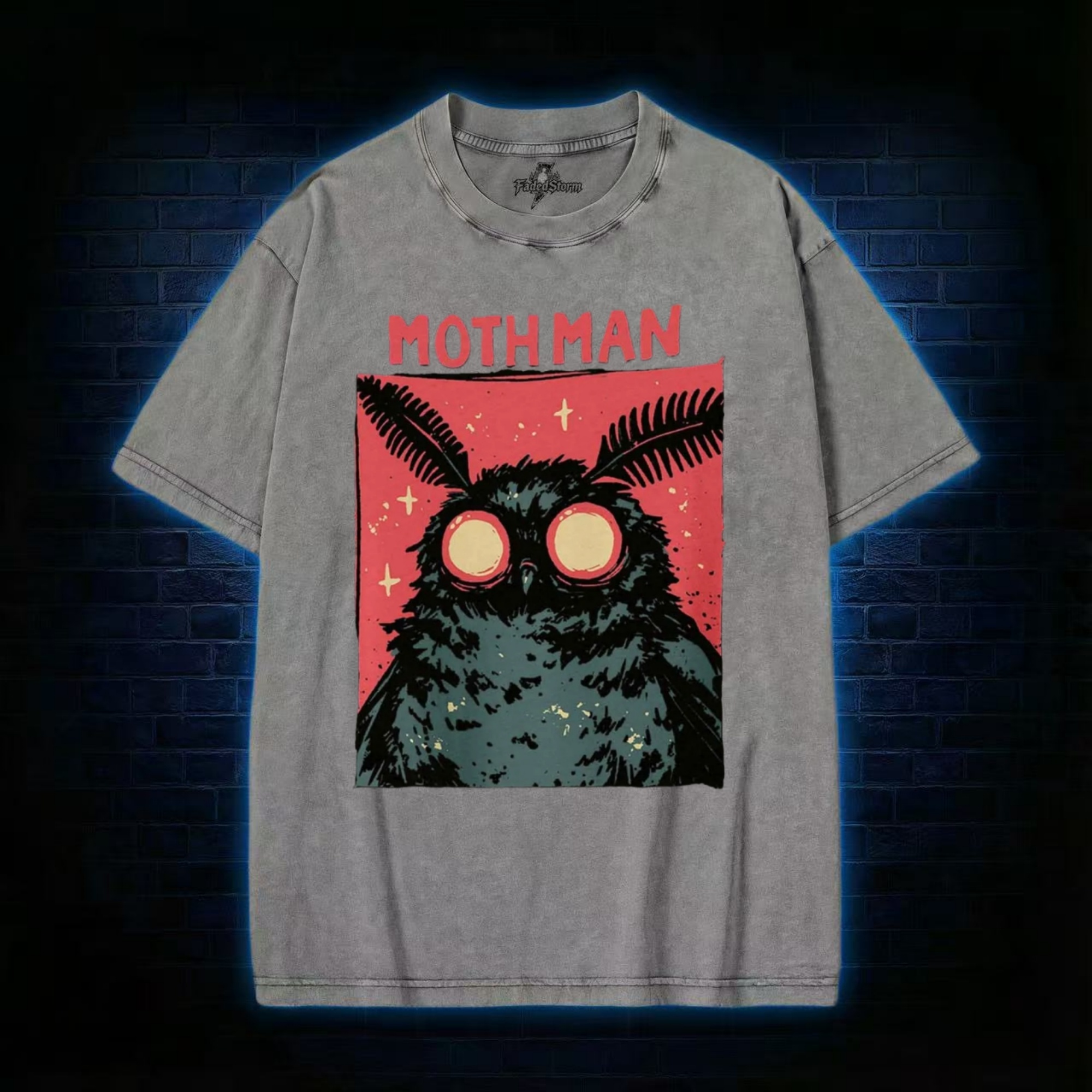 Cryptid Mothman Washed T-shirt