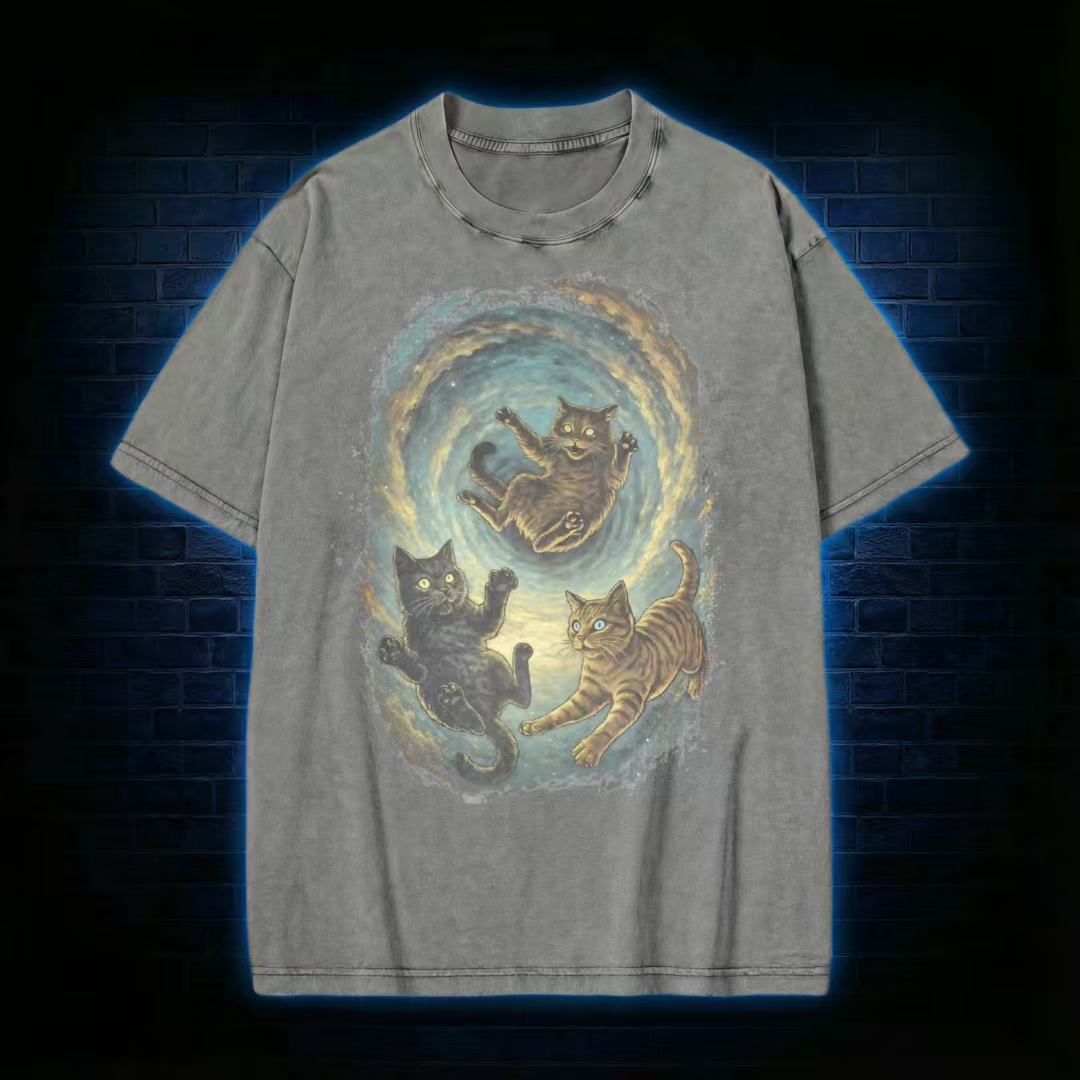 Funny Possum Moon Washed T-shirt