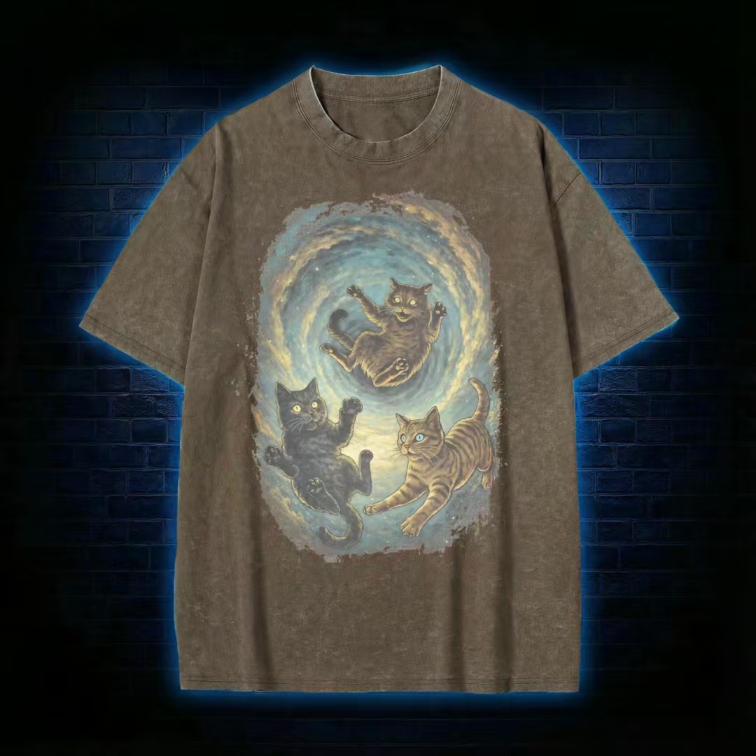 Funny Possum Moon Washed T-shirt