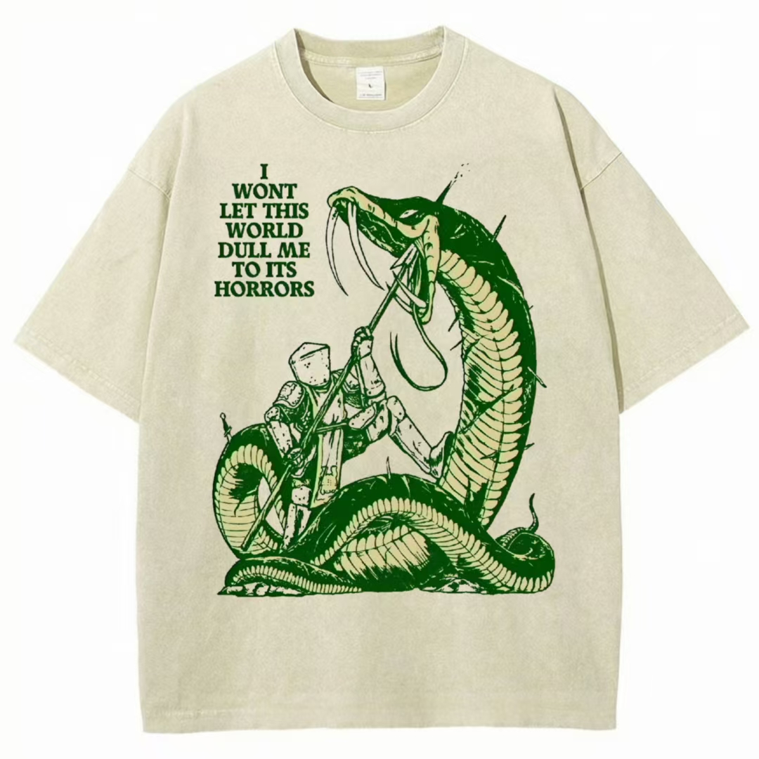 I Won't Let The World Duli Me To Its Horrors Washed T-shirt