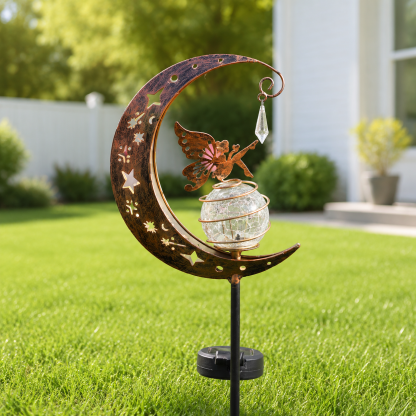 🌙✨Hummingbird Moon Solar Garden Stake Light💋