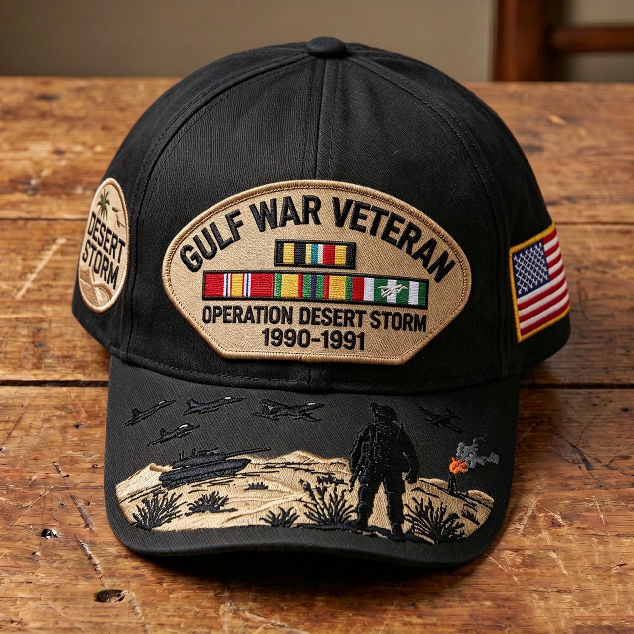 🏆Last Day Promo: 49% OFF! 🏜️ Desert Storm Veteran Commemorative Cap – Gulf War Desert Shield Veteran Hat