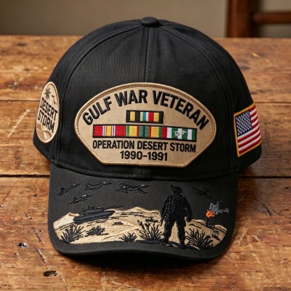 🏆Last Day Promo: 49% OFF! 🏜️ Desert Storm Veteran Commemorative Cap – Gulf War Desert Shield Veteran Hat