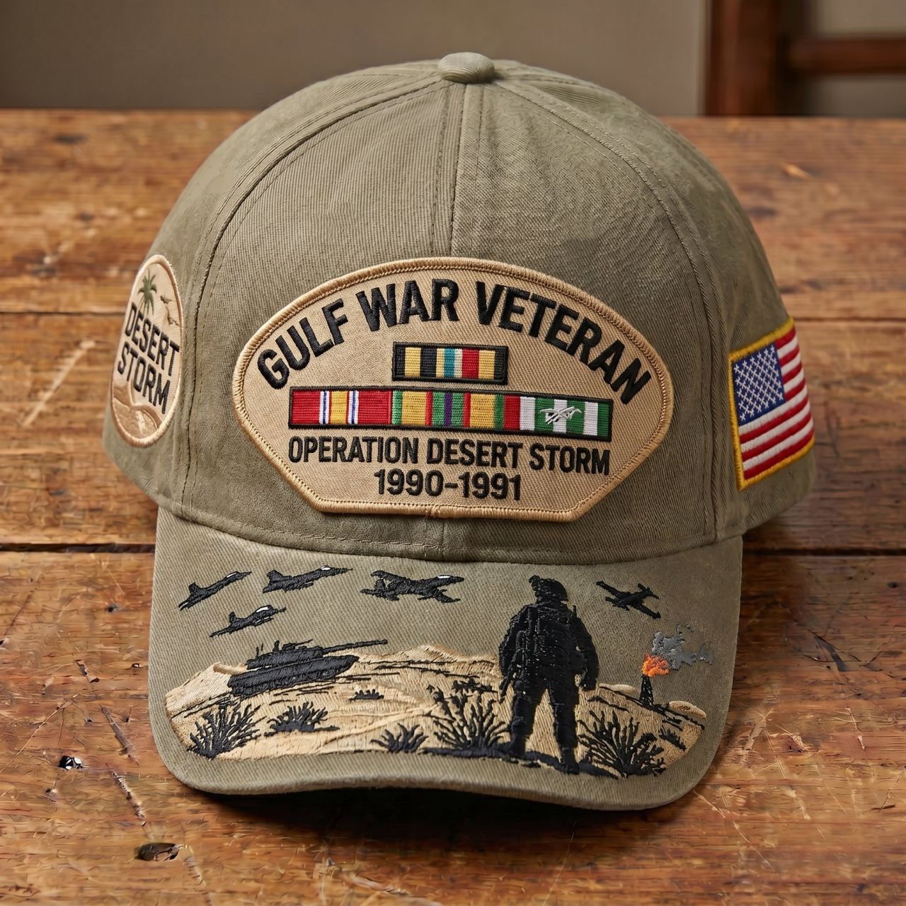 🏆Last Day Promo: 49% OFF! 🏜️ Desert Storm Veteran Commemorative Cap – Gulf War Desert Shield Veteran Hat