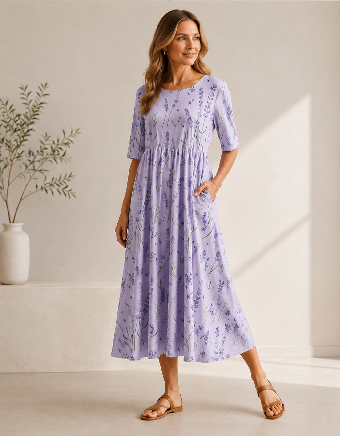 Haren | Women's Mid-Length Dress for Spring & Summer