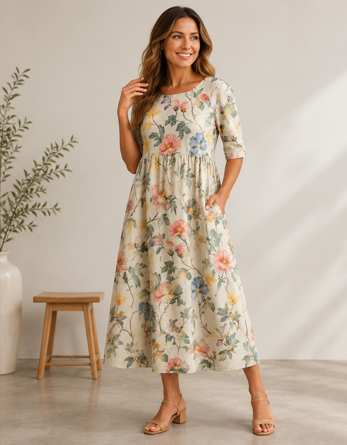 Haren | Women's Mid-Length Dress for Spring & Summer