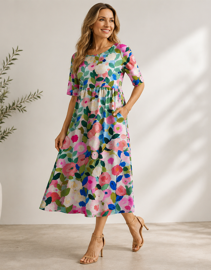 Haren | Women's Mid-Length Dress for Spring & Summer