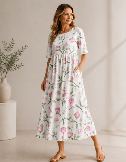 Haren | Women's Mid-Length Dress for Spring & Summer