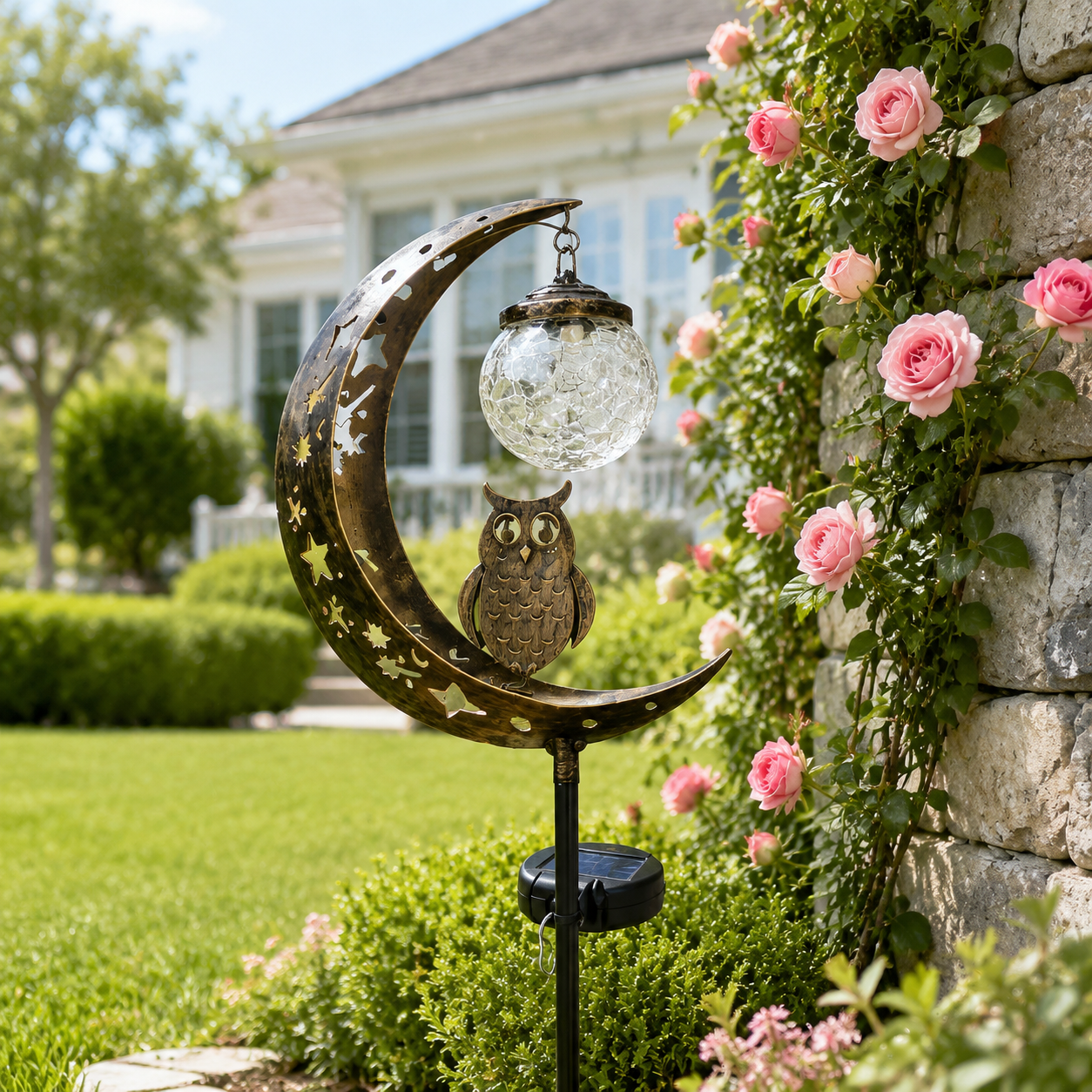 🌙✨Hummingbird Moon Solar Garden Stake Light💋