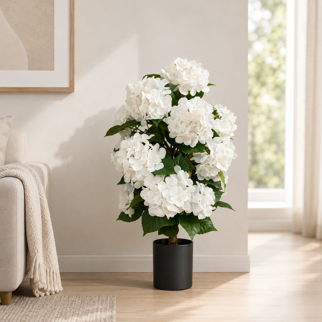 UV Resistant Artificial Hydrangea Plant