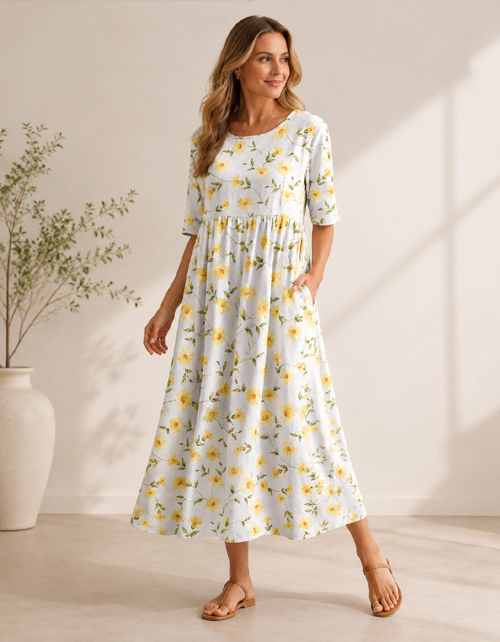 Haren | Women's Mid-Length Dress for Spring & Summer