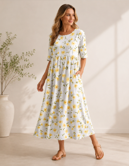 Haren | Women's Mid-Length Dress for Spring & Summer