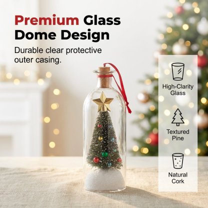 🔥HOT SALE🔥Voice-Recording Christmas Tree Message Bottle – A Festive Ornament
