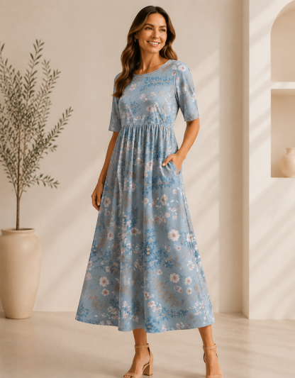 Haren | Women's Mid-Length Dress for Spring & Summer