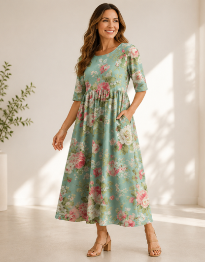 Haren | Women's Mid-Length Dress for Spring & Summer