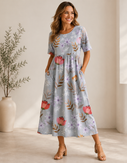 Haren | Women's Mid-Length Dress for Spring & Summer