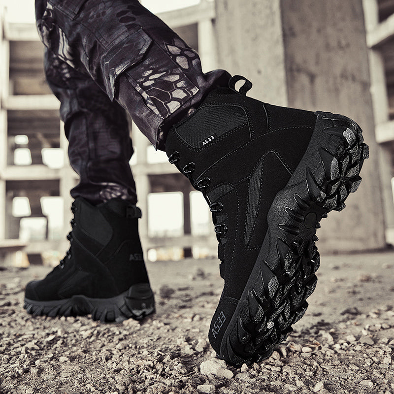 ⏰Limited Time Sale 70% OFF - Men's Suede Work Boots - Lace-Up, Breathable, Wide Toe Box with Arch Support