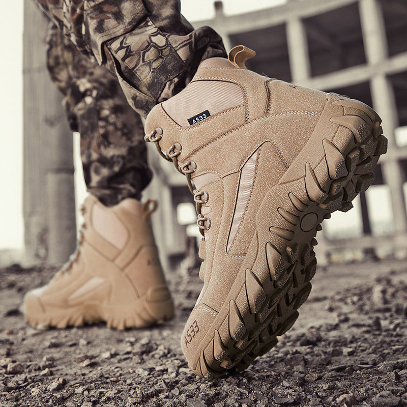 ⏰Limited Time Sale 70% OFF - Men's Suede Work Boots - Lace-Up, Breathable, Wide Toe Box with Arch Support