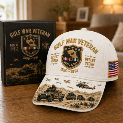 🏆Last Day Promo: 49% OFF! 🏜️ Desert Storm Veteran Commemorative Cap – Gulf War Desert Shield Veteran Hat