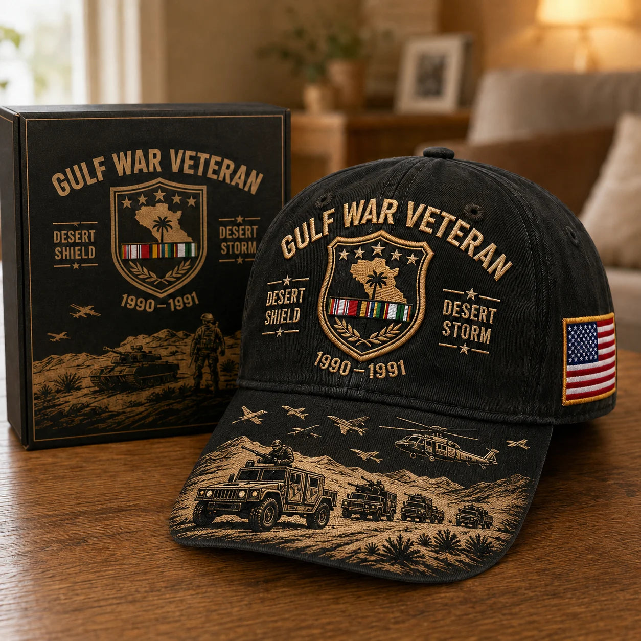 🏆Last Day Promo: 49% OFF! 🏜️ Desert Storm Veteran Commemorative Cap – Gulf War Desert Shield Veteran Hat